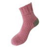 Hand Knit Women Wool Socks Pink