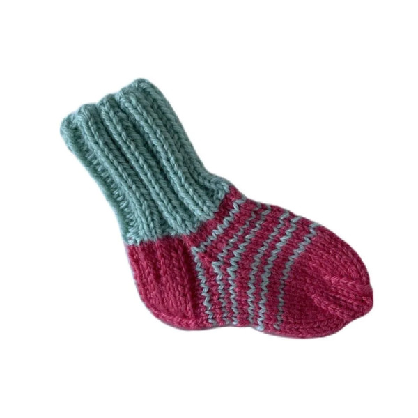 Hand Knit Baby Wool Socks 3 – 6 months