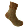 Hand Knit Women Wool Socks Toffee - Green