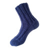 Hand Knit Women Wool Socks Blue Pattern