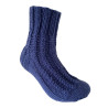 Hand Knit Women Wool Socks Blue Pattern