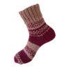 Hand Knit Women Wool Socks Old Rose - Desert Rose