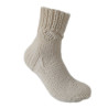 Hand Knit Women Wool Socks Off White