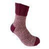 Hand Knit Women Wool Socks Rose – White