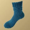 Hand Knit Women Wool Socks Dana Blue Turquoise