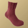 Hand Knit Women Wool Socks Old Rose