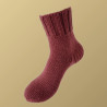 Hand Knit Women Wool Socks Old Rose